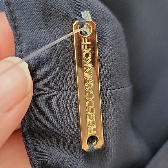 Rebecca Minkoff Silk Mini Dress Navy Blue Sz 2 - Picture 12 of 16